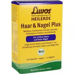 LUVOS Organic Hair Healing Earth &amp; Cápsulas Nail Plus, 60 uds