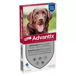 ADVANTIX Solución Spot-on para aplicación cutánea para perros de 25-40 kg, 4X4,0 ml