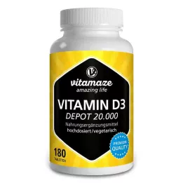 VITAMIN D3 20.000 U.I. comprimidos de depósito de alta dosis, 180 uds