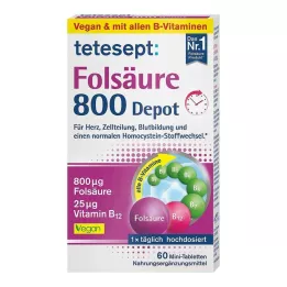 TETESEPT Ácido fólico 800 comprimidos de depósito, 60 unidades