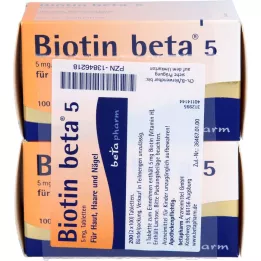 BIOTIN BETA 5 pastillas, 200 unidades
