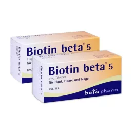 Tabletas de biotina beta 5, 200 piezas