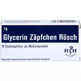 GLYCERIN ZÄPFCHEN Rösch 1 g contra el estreñimiento, 10 uds