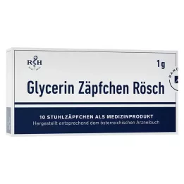 GLYCERIN ZÄPFCHEN Rösch 1 g contra el estreñimiento, 10 uds