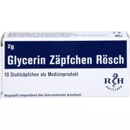 GLYCERIN ZÄPFCHEN Rösch 2 g contra el estreñimiento, 10 uds