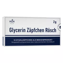 GLYCERIN ZÄPFCHEN Rösch 2 g contra el estreñimiento, 10 uds