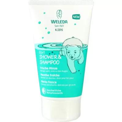 WELEDA Kids 2in1 Ducha &amp; Champú menta fresca, 150 ml