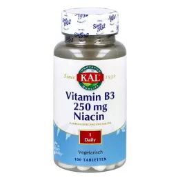 VITAMIN B3 NIACIN 250 mg comprimidos, 100 uds