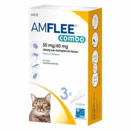 AMFLEE combo 50/60mg Solución oral para gatos, 3 uds