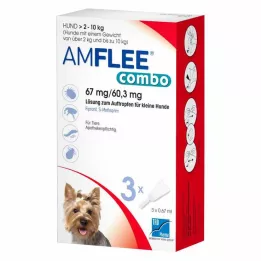 AMFLEE combo 67/60,3mg Solución oral para perros 2-10kg, 3 pcs