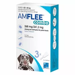 AMFLEE combo 268/241,2mg Solución oral para perros de 20-40kg, 3 uds