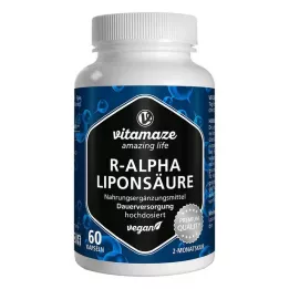 R-ALPHA-LIPONSÄURE 200 mg cápsulas veganas de alta dosis, 60 uds