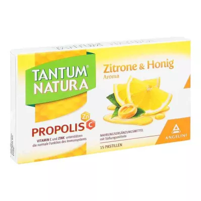 TANTUM NATURA Propóleo con limón &amp; Aroma de miel, 15 uds