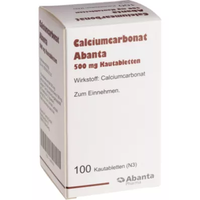 CALCIUMCARBONAT ABANTA 500 mg comprimidos masticables, 100 uds