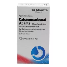 Carbonato de calcio Abanta 500 mg tabletas masticables, 100 piezas