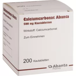 CALCIUMCARBONAT ABANTA 500 mg comprimidos masticables, 200 uds