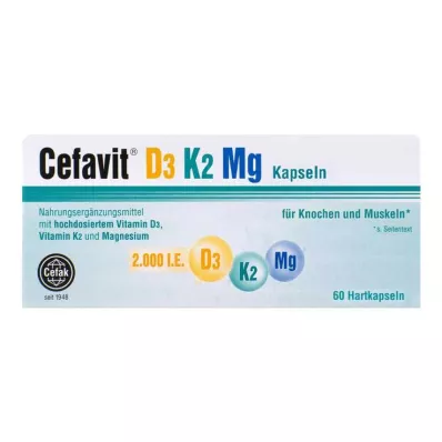 Cefavit D3 K2 Mg Cápsulas Duras, 60 PCS
