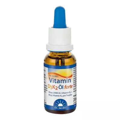 Aceite de vitamina D3K2 Forte Dr. Gotas de Jacob, 20 ml