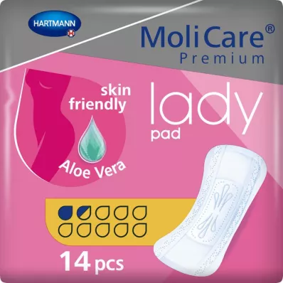 MOLICARE Almohadilla de señora Premium 1,5 gotas, 14 uds