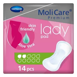 MOLICARE Almohadilla femenina premium 2 gotas, 14 uds
