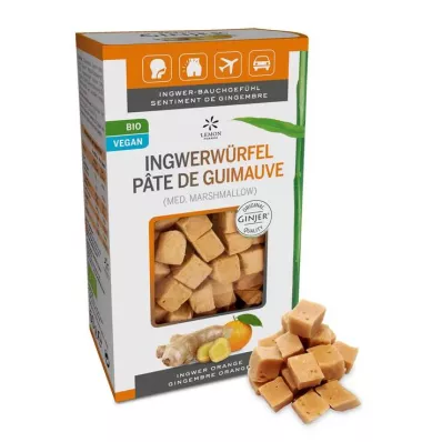 INGWER GINJER Dados de jengibre naranja, 60 g