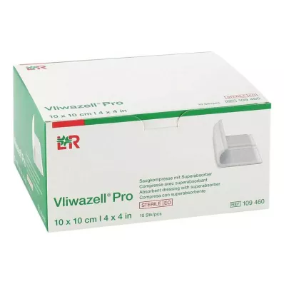 Vliwazell Pro superabsorb.compress estéril 10x10 cm, 10 st