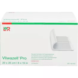 VLIWAZELL Pro superabsorb.compress.sterile 20x25 cm, 10 uds