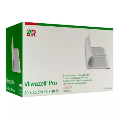 Vliwazell Pro superabsorb.compress estéril 20x25 cm, 10 st