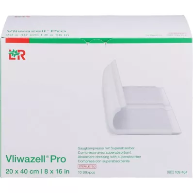 VLIWAZELL Pro superabsorb.compress.sterile 20x40 cm, 10 uds