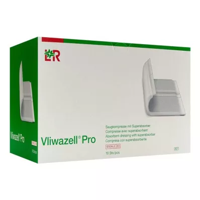 Vliwazell Pro superabsorb.compress estéril 20x40 cm, 10 st