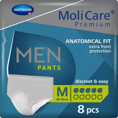 MOLICARE Premium MEN Pantalones 5 gotas M, 8 uds