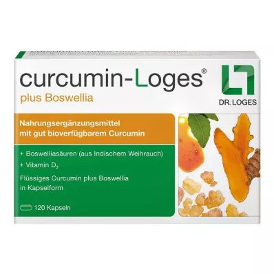 Cápsulas de curcumina-loges más boswellia, 120 piezas