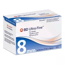 BD ULTRA-FINE Agujas para bolígrafo 8 mm 31 G 0,25 mm, 105 uds