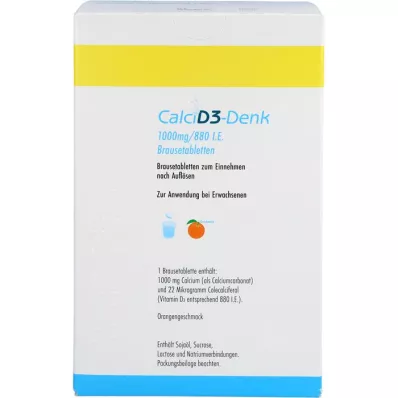 CALCI D3-Denk 1.000 mg/880 U.I. Comprimidos efervescentes, 120 uds