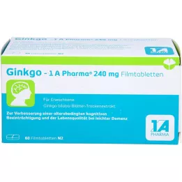 GINKGO-1A Pharma 240 mg comprimidos recubiertos con película, 60 cápsulas