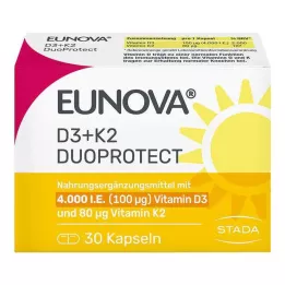 Eunova Duoprotect D3 + K2 4000 UI / 80 µg cápsulas, 30 st