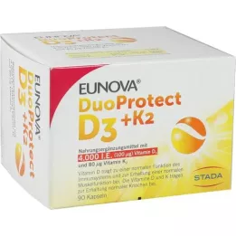 EUNOVA DuoProtect D3+K2 4000 U.I./80 μg Cápsulas, 90 uds