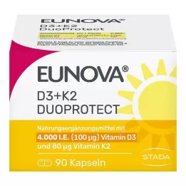 EUNOVA DuoProtect D3+K2 4000 U.I./80 μg Cápsulas, 90 uds