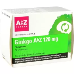 GINKGO AbZ 120 mg comprimidos recubiertos con película, 120 uds