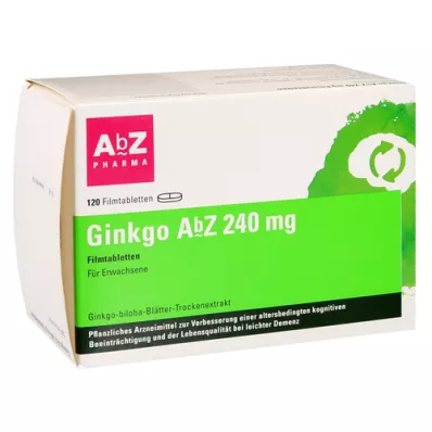 GINKGO AbZ 240 mg comprimidos recubiertos con película, 120 uds