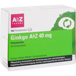 GINKGO AbZ 40 mg comprimidos recubiertos con película, 120 uds