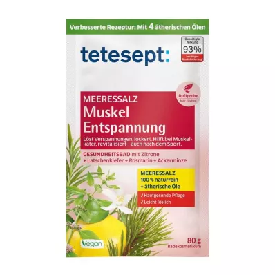 Relajación muscular de sal marina Tetesept, 80 g Relajación muscular de sal marina Tetesept, 80 g