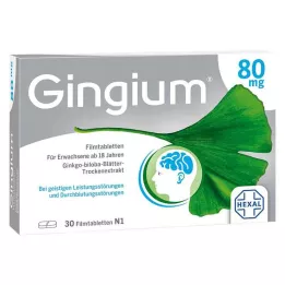 GINGIUM 80 mg comprimidos recubiertos con película, 30 uds