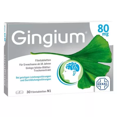 Gingium 80 mg comprimidos recubiertos con película, 30 piezas