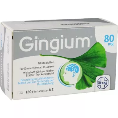 GINGIUM 80 mg comprimidos recubiertos con película, 120 uds