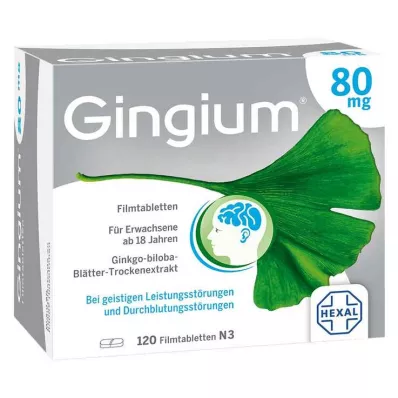 Gingium 80 mg tabletas recubiertas de película, 120 st