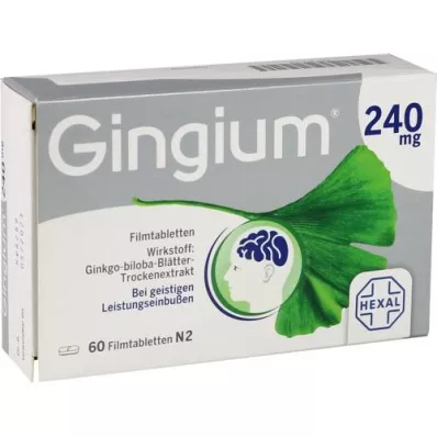 GINGIUM 240 mg comprimidos recubiertos con película, 60 uds