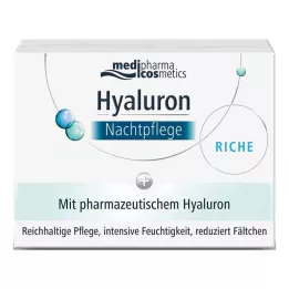 Crema rica para el cuidado de noche hialurónico en un frasco (50 ml)