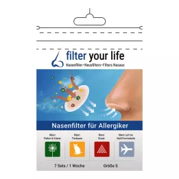 Filtro nasal Filter Your Life para alérgicos talla S, 7x2 piezas
