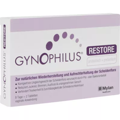 GYNOPHILUS restaurar comprimidos vaginales, 2 uds